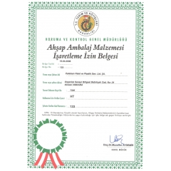 Ahşap Ambalaj Malzemesi İşaretleme İzin Belgesi