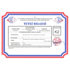 K2 Yetki Belgesi